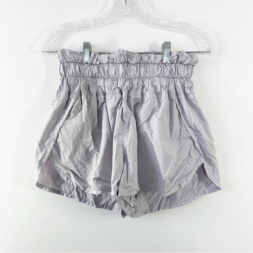 Free People Movement Gray Nylon Boxer Shorts Size M Fitness Casual Workout - Picture 1 of 5